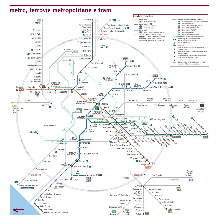 Rom Metro Karta