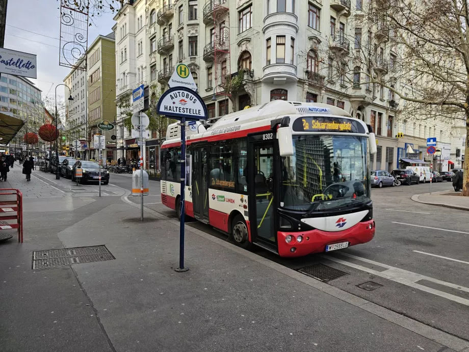 Busshållplats i Wien