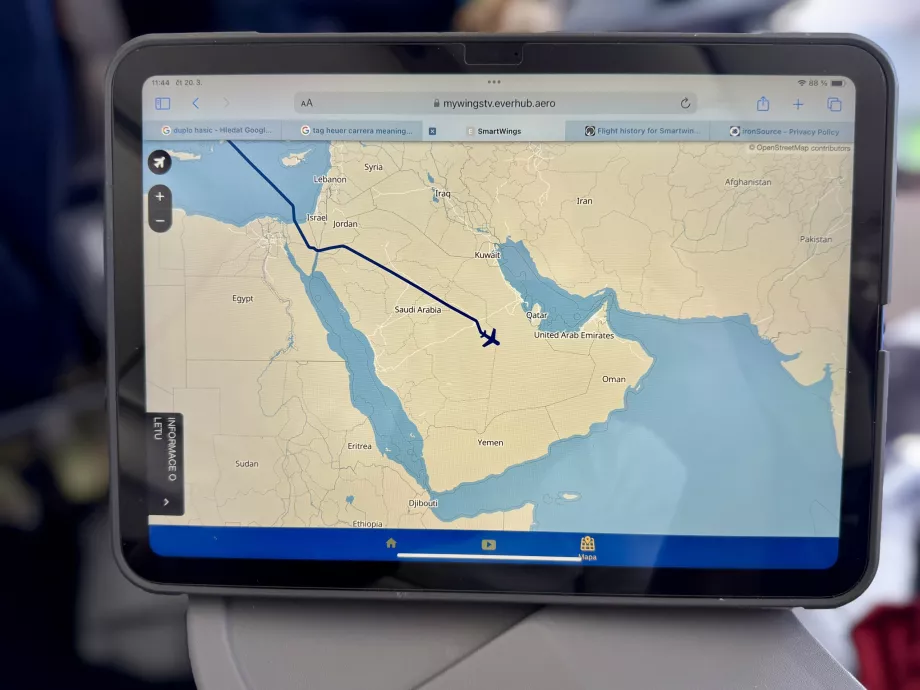 Flygkarta från Prag till Salalah