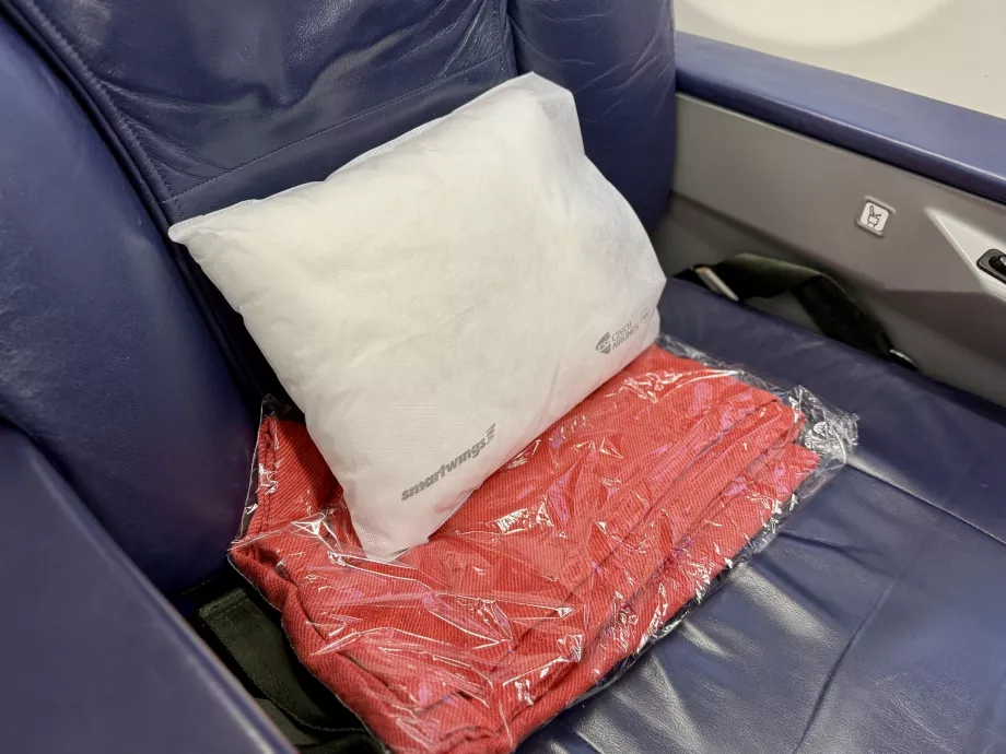 Filt och kudde i business class