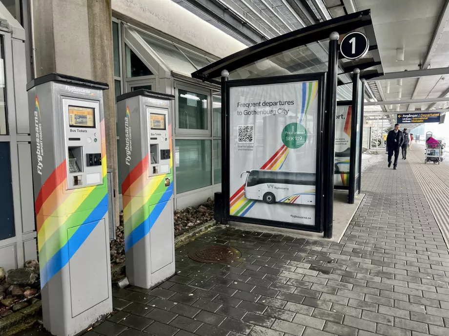 VY Flugbussarna biljettmaskin på Göteborg GOT Airport