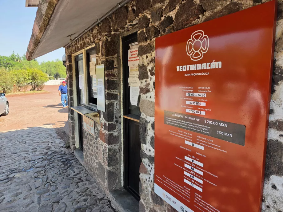 Priser och öppettider i Teotihuacán