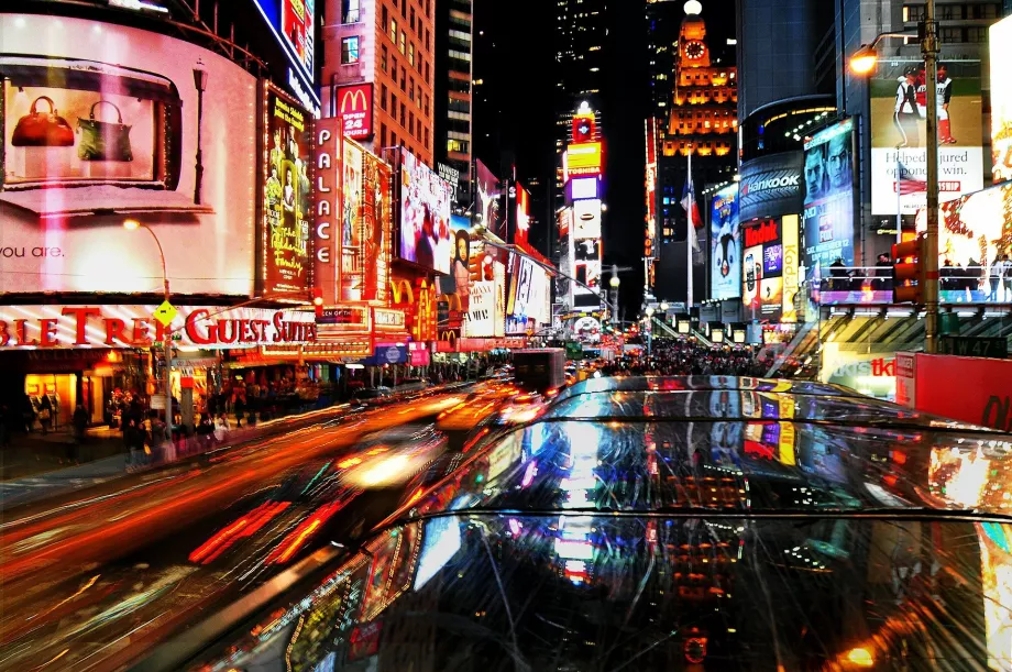 Tusentals lampor på Times Square