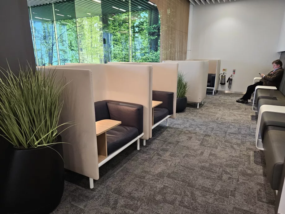 Sitter i senatorsloungen