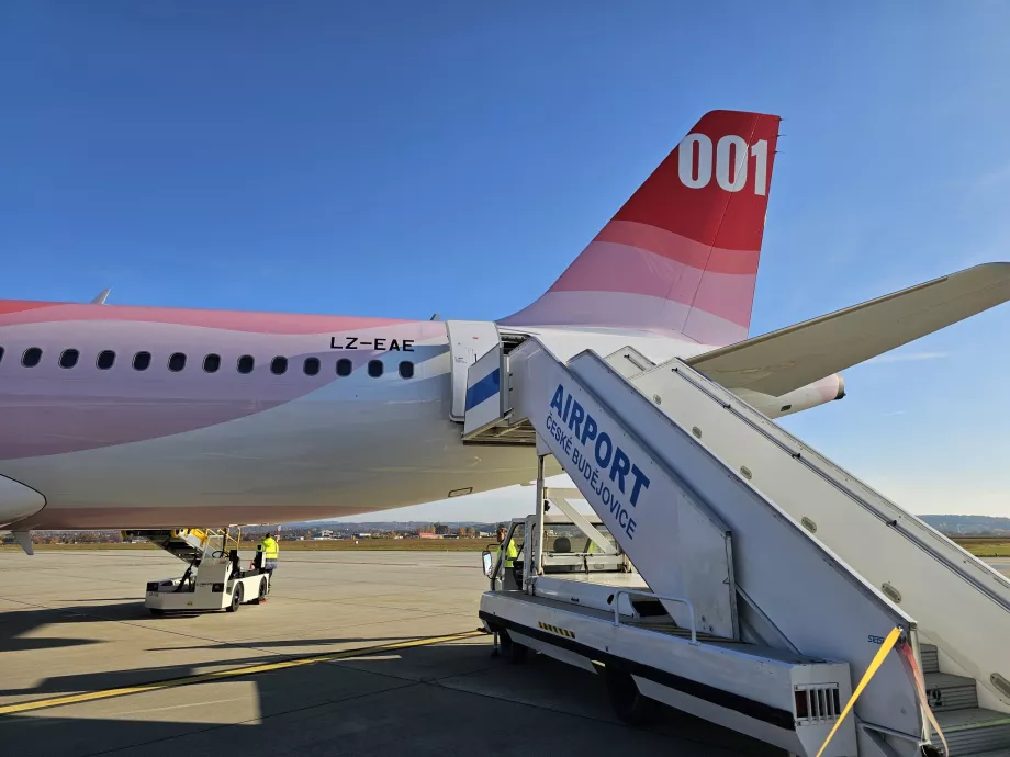 Påstigning, České Budějovice flygplats