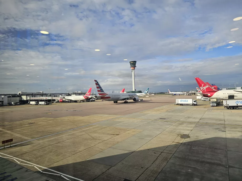 Utsikt över flygfältet