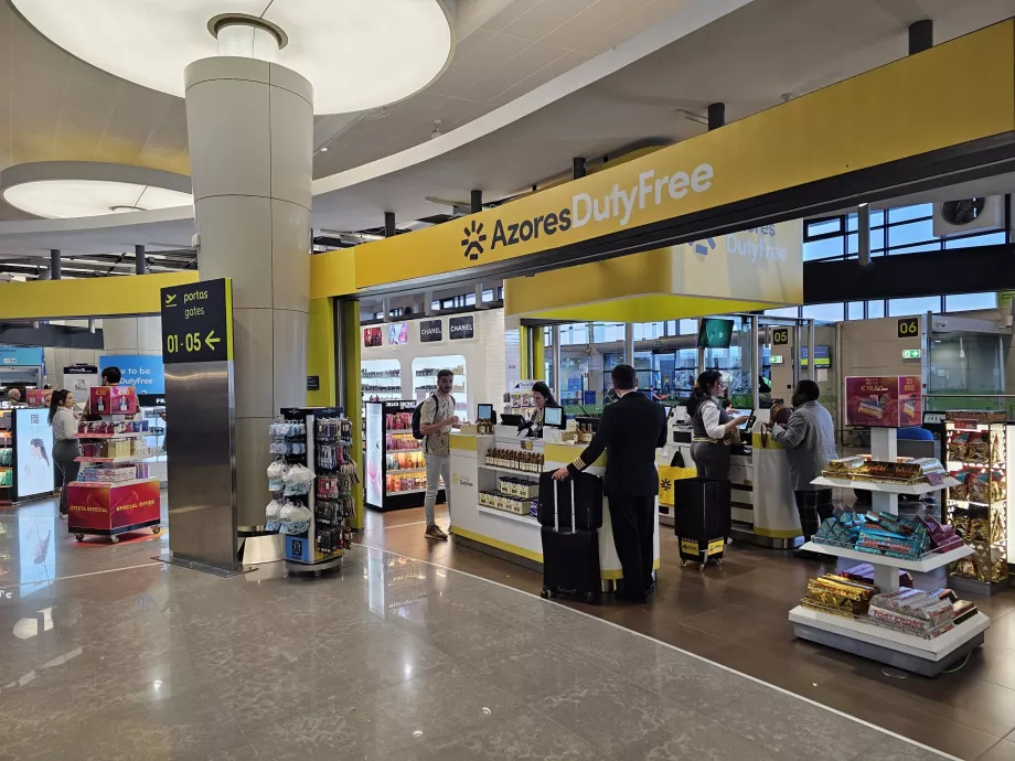 Taxfree-butik på Ponta Delgada Airport