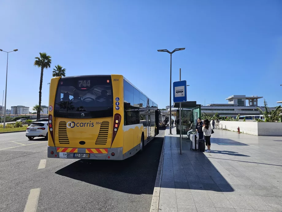 Busshållplatser i riktning mot Lissabons stadskärna