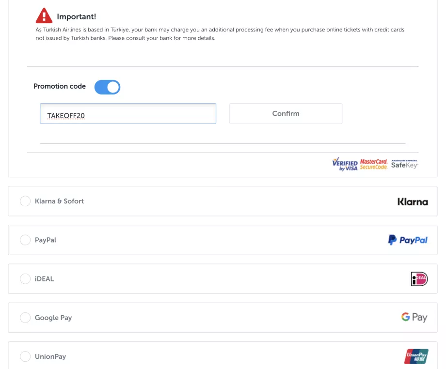 Turkish Airlines kampanjkod