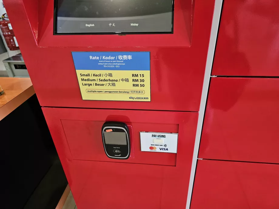 Pris för bagageförvaring
