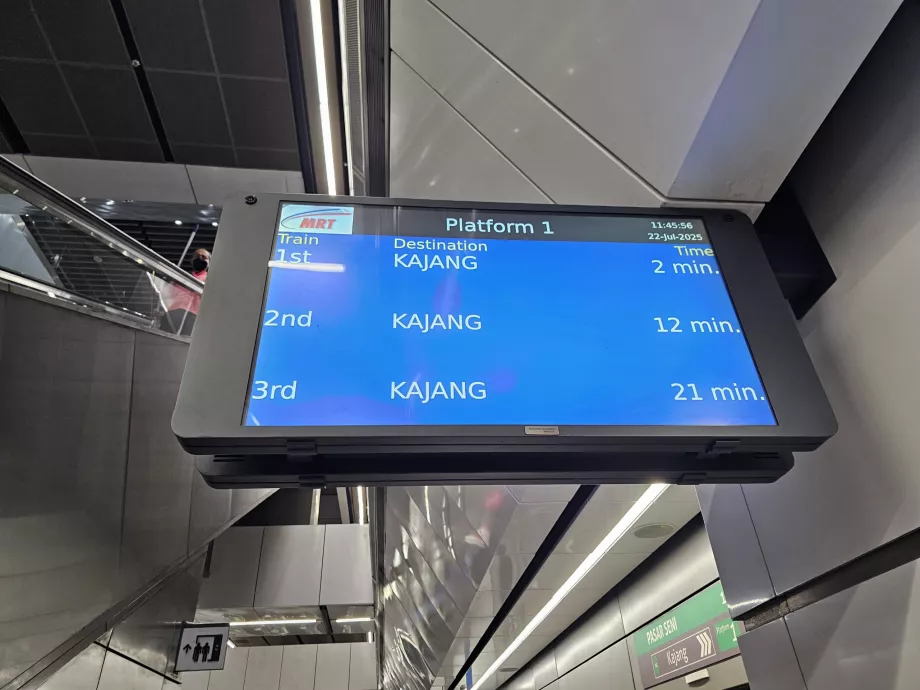 Informationstavlor i tunnelbanan