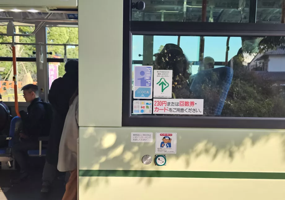 Information om betalningsalternativ på bussen