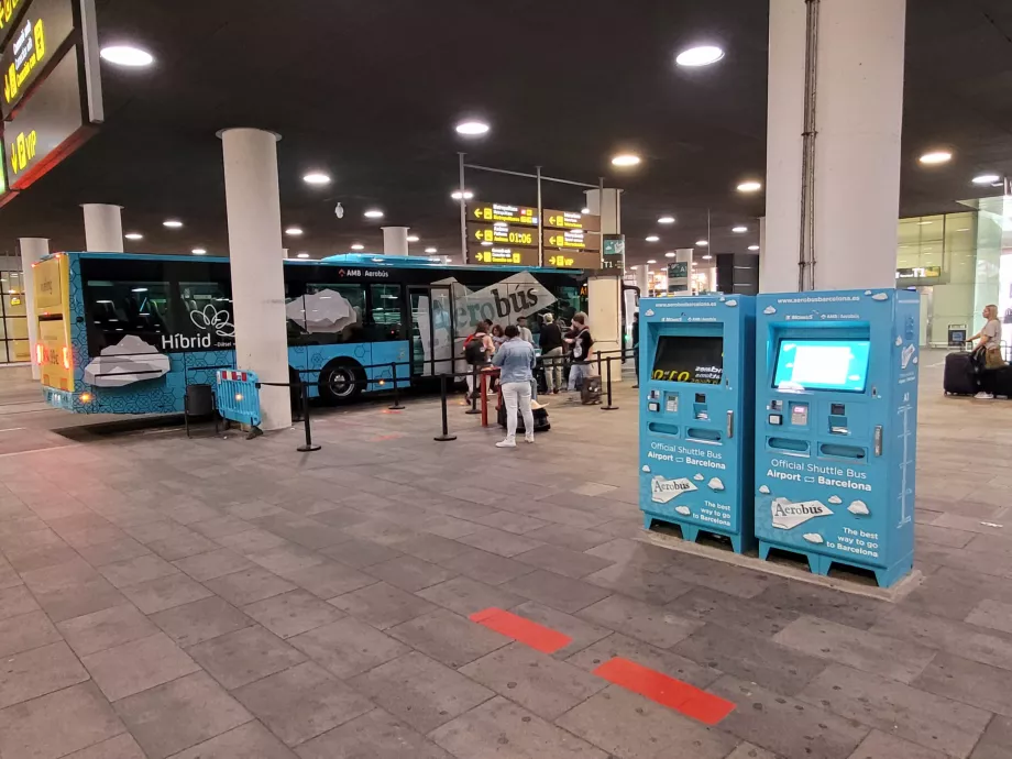 Aerobus-hållplats vid Terminal 1