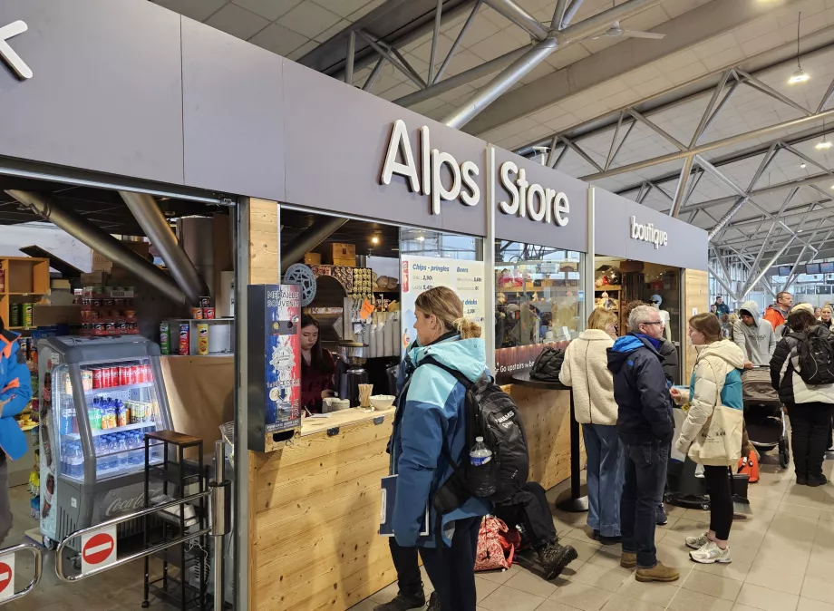 Alps Store, avgångshall, CMF Flygplats