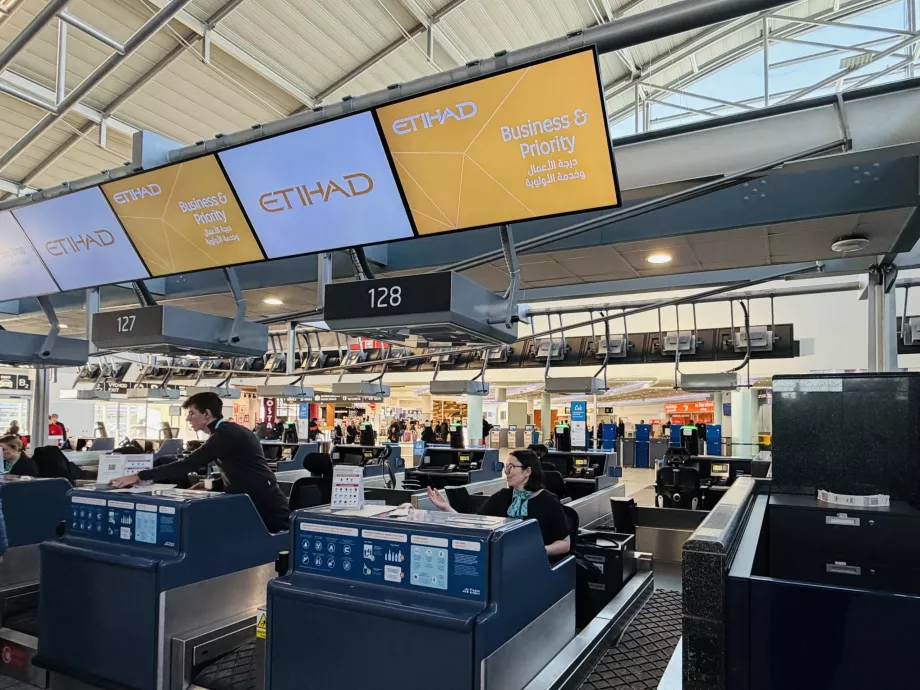 Incheckning för business class