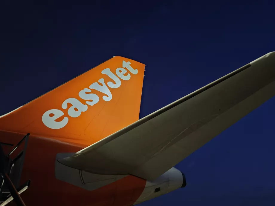 En easyJet-flygning på Malpensa flygplats