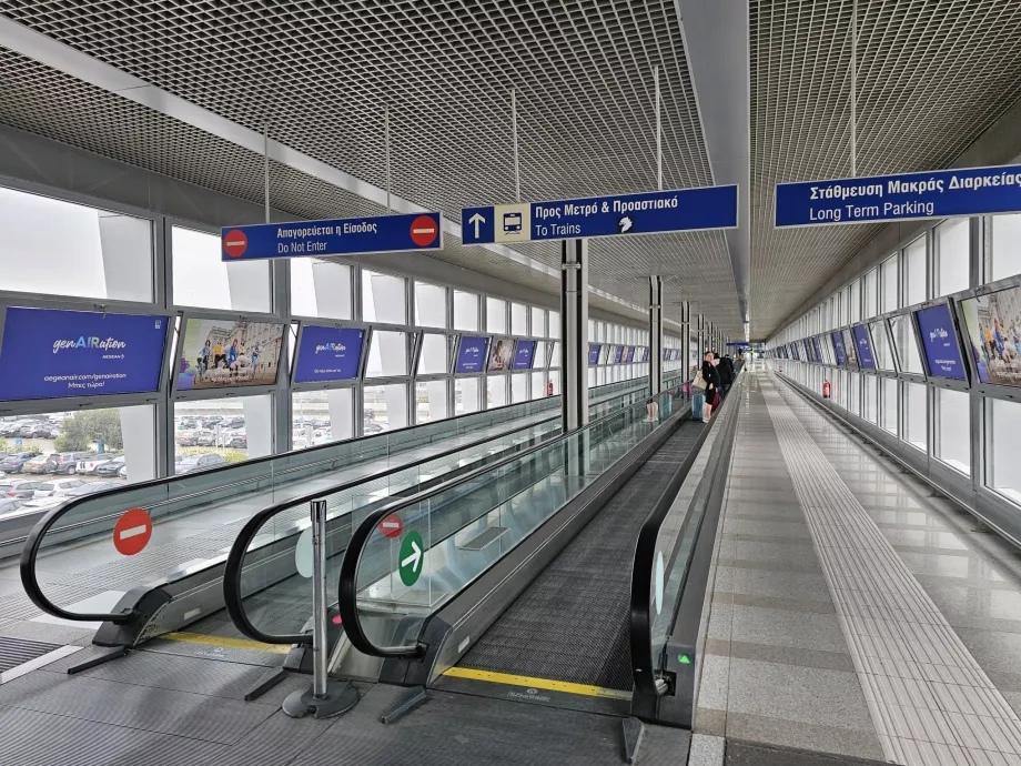 Väg till tunnelbana och tåg, Aten flygplats