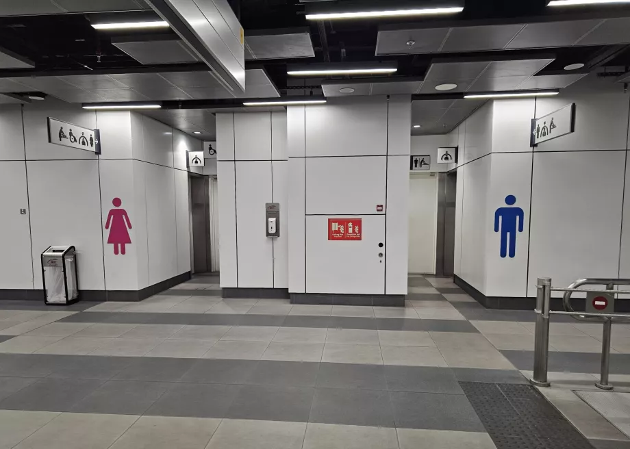 Gratis toalett i tunnelbanestationen