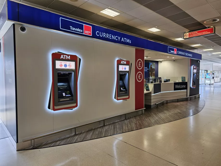 Uttagsautomater och växlingskontor Travelex