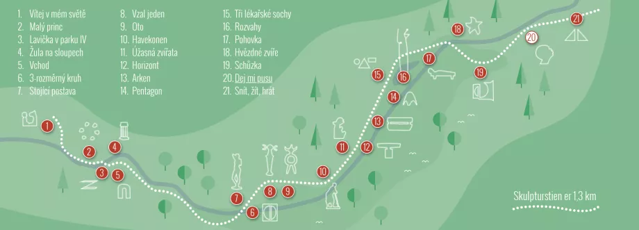 Skulpturpark Billund karta