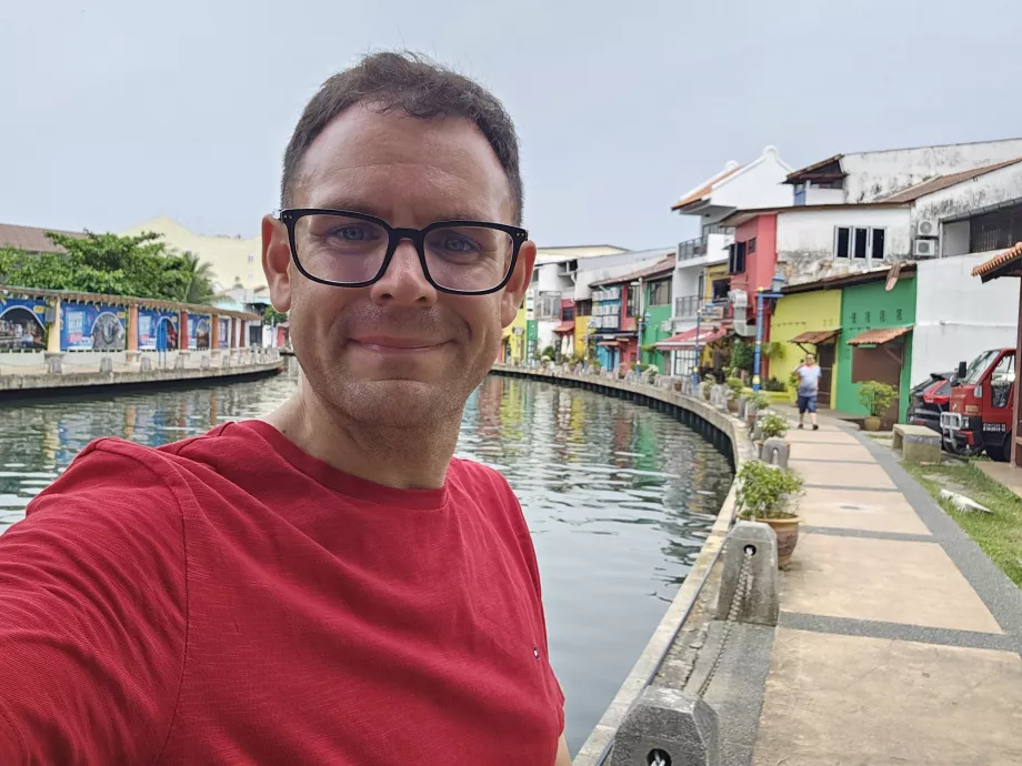 Jag på Melaka River Walk