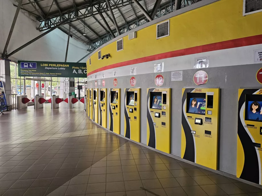 Biljettautomater, busstation