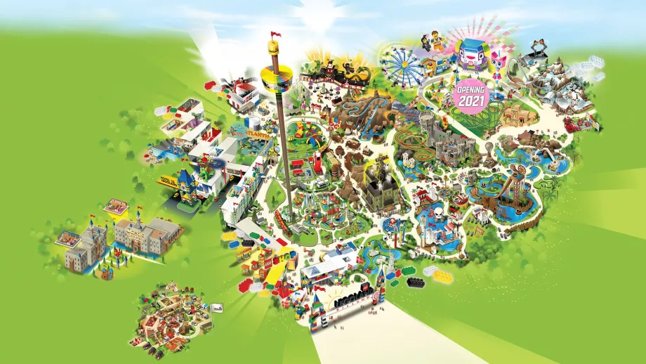 Karta över Legoland Billund