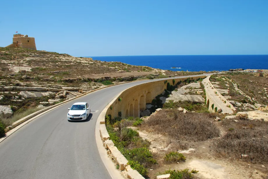 Med bil på Malta