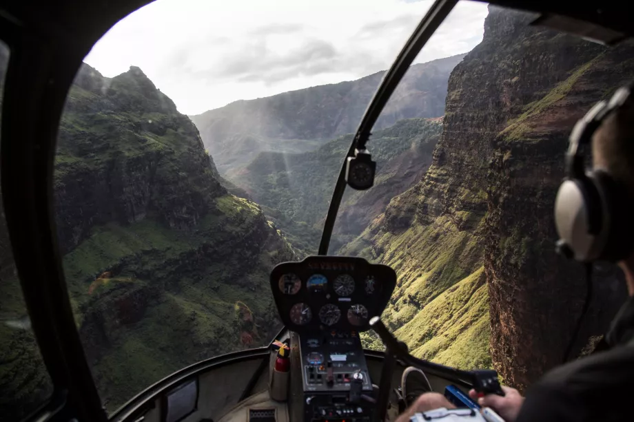 Sightseeingflyg i det inre av Molokai