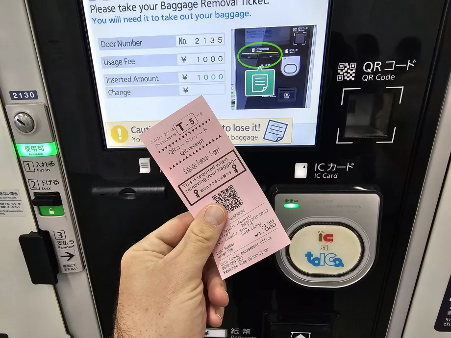 Biljett från bagageförvaring