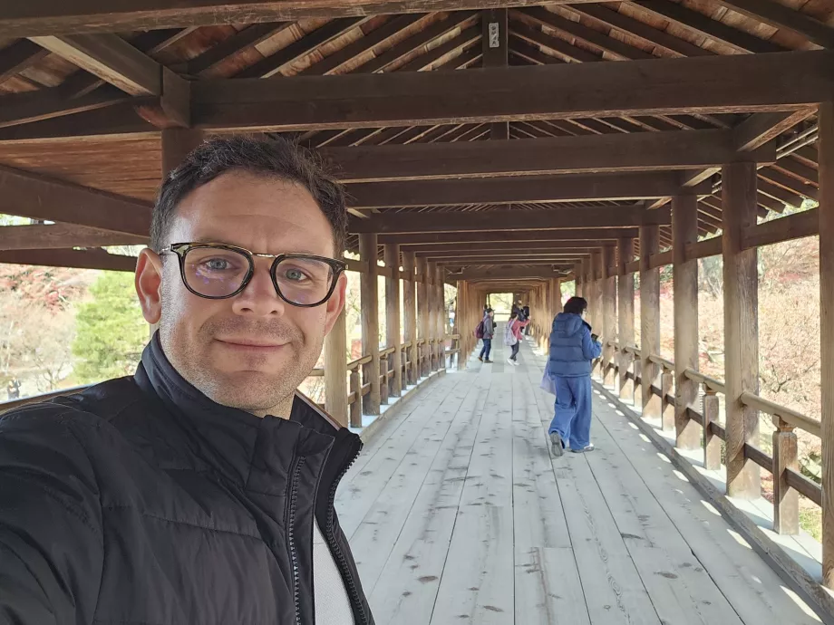 Tofuku-ji Temple, jag på Tsuten-kyo Bridge
