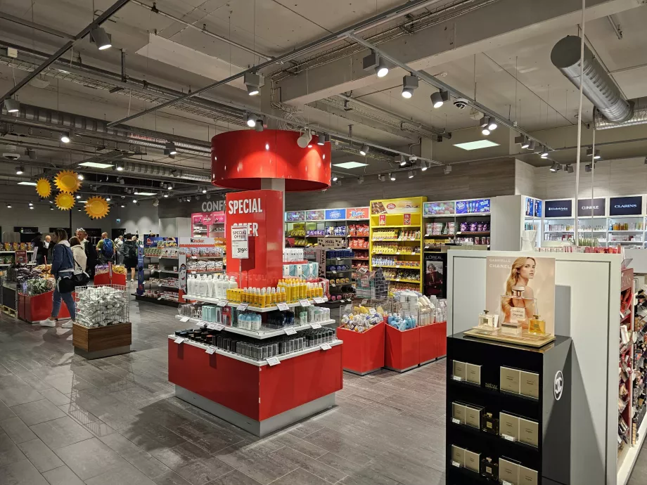 Taxfree-butik på Torp flygplats