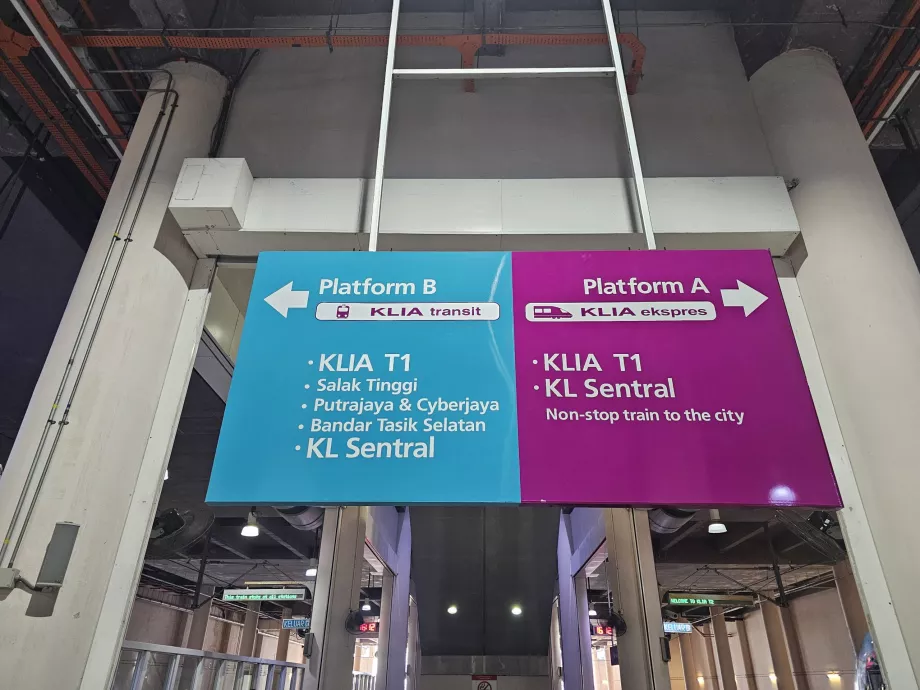 KLIA Transit- och KLIA Ekspres-plattformar