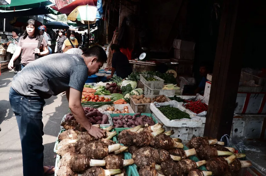 Marknadsplats i Jakarta
