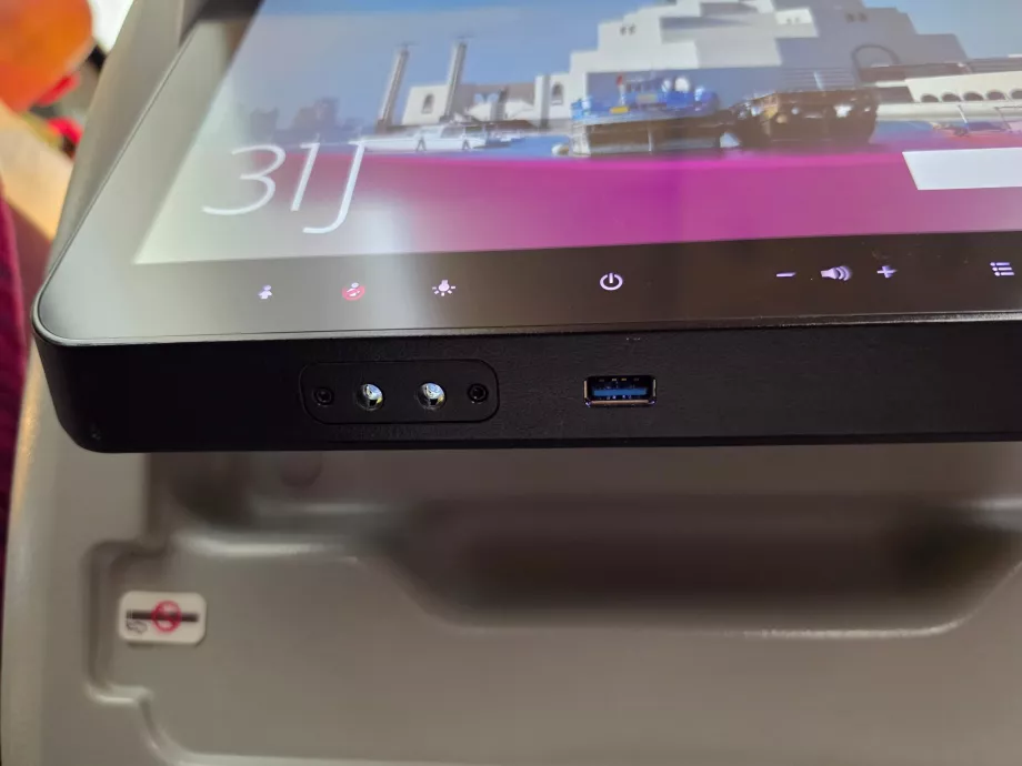 USB-port på IFE-skärmen