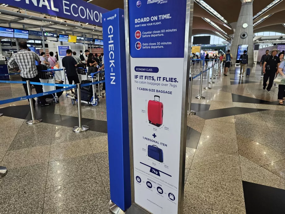 Handbagage, Malaysia Airlines