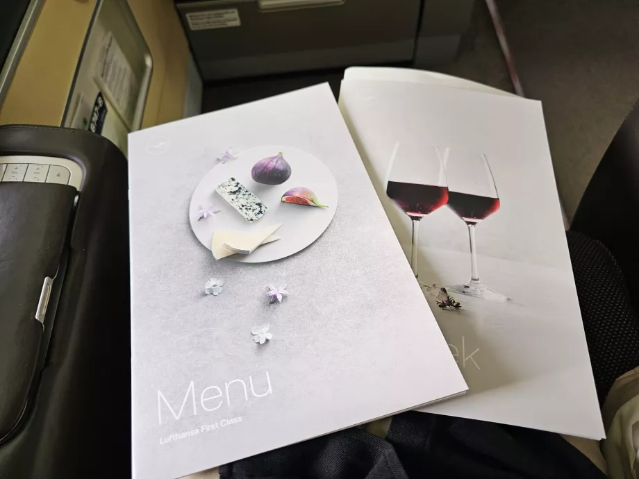 Tryckt meny och vinlista