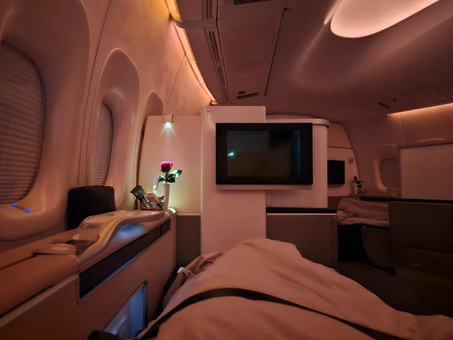 Utfällbar säng i första klass