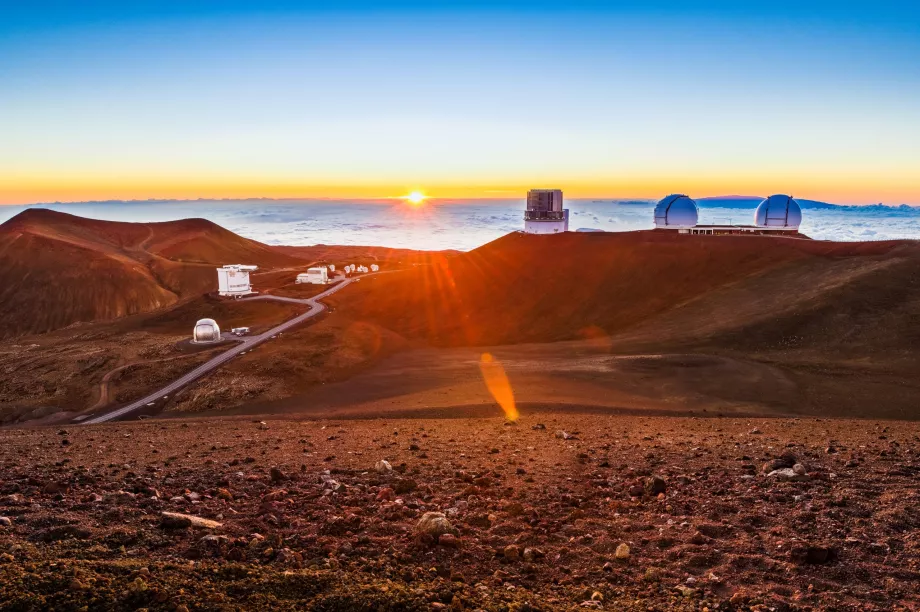 Solnedgång på Mauna Kea