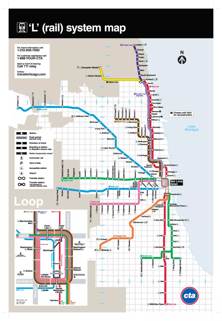 Karta över Chicagos tunnelbana