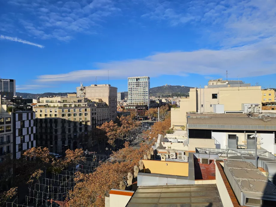 Utsikt från terrassen på Casa Milá