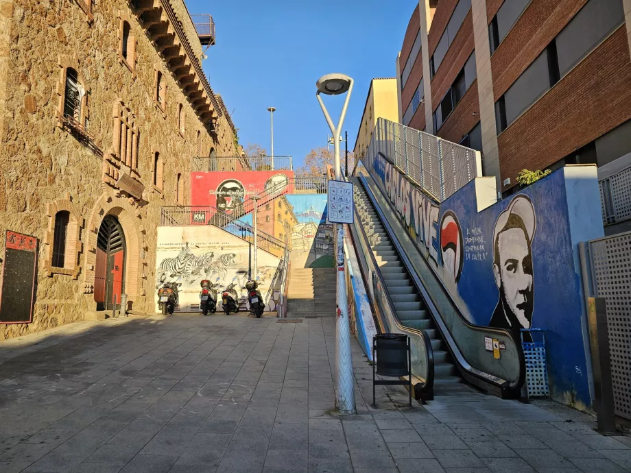 Rulltrappor till Park Güell