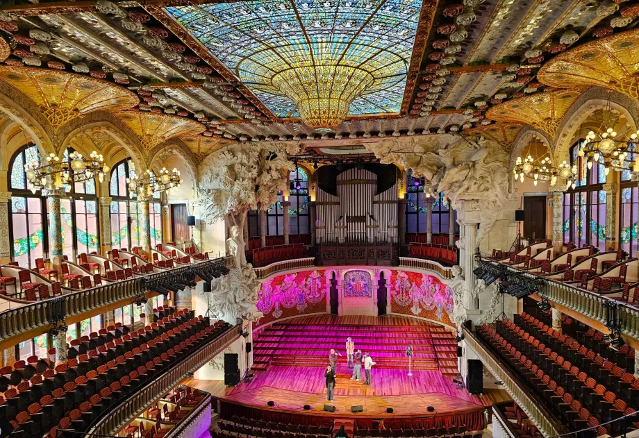 Palau de la Música Catalana, interiör