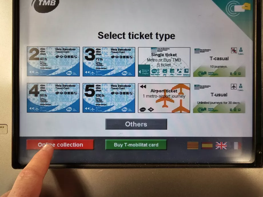 Val av biljett vid köp online