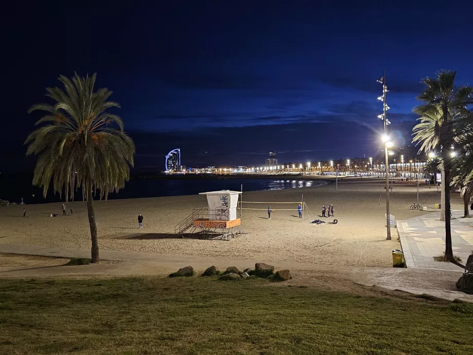 Barceloneta nattstrand