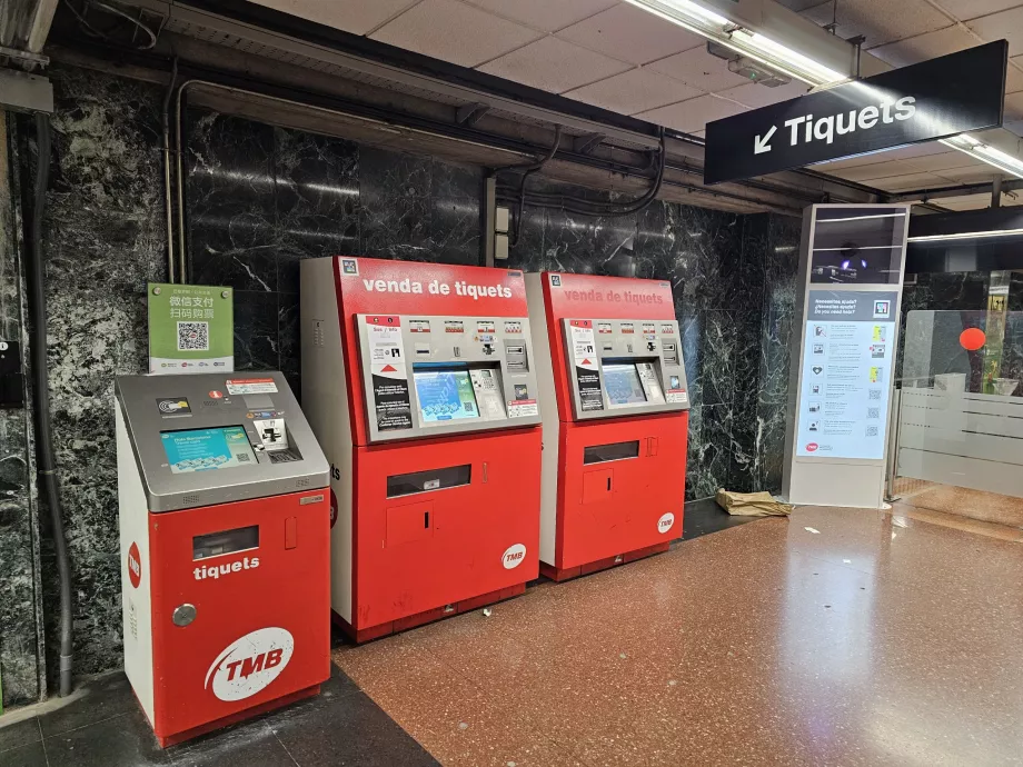 Biljettautomater i tunnelbanan