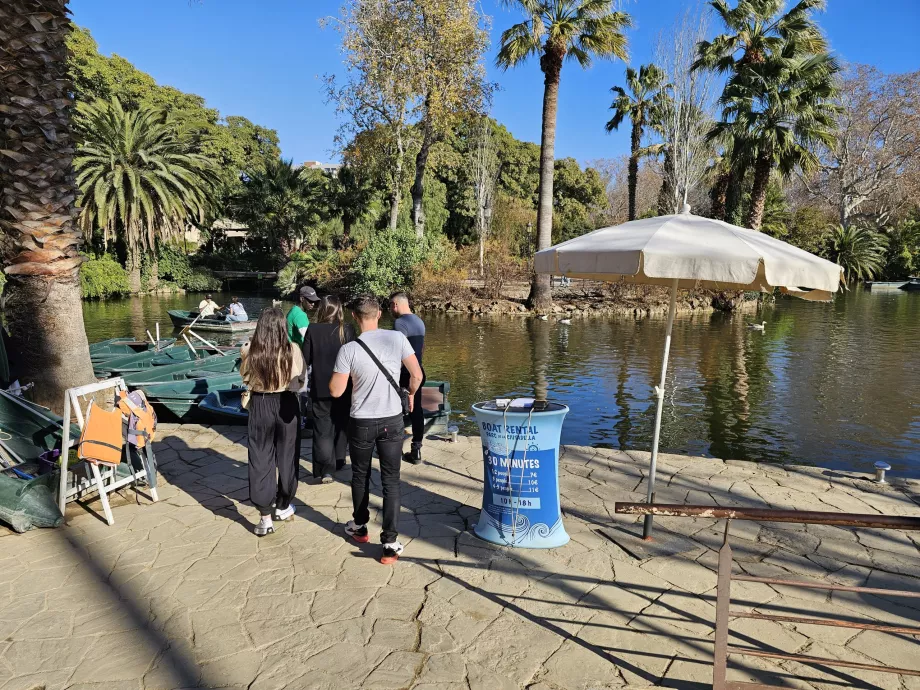 Uthyrning av båt, Parc de la Ciutadella