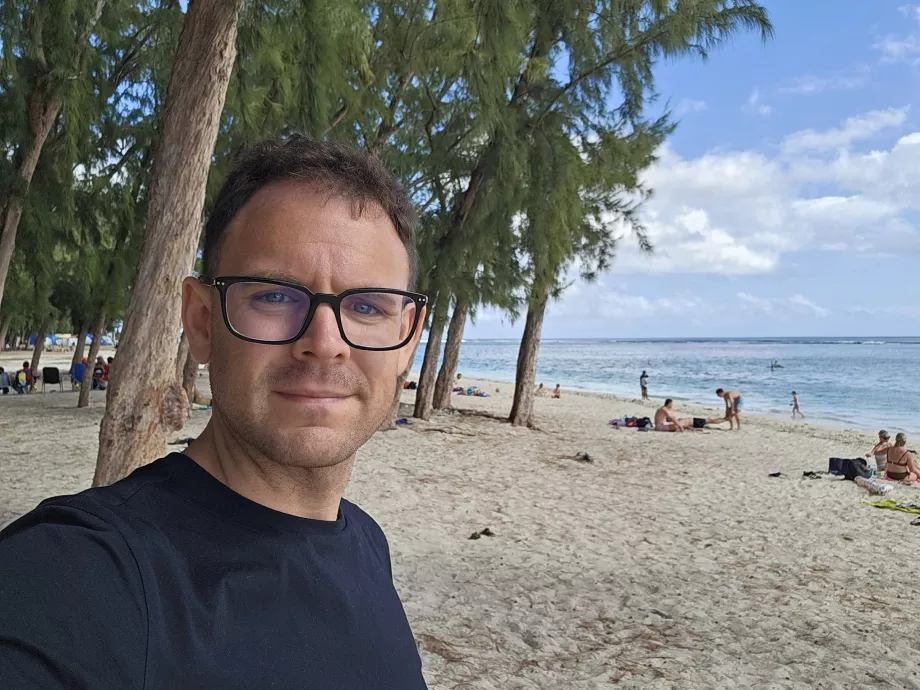 Jag på stranden Flic en Flac