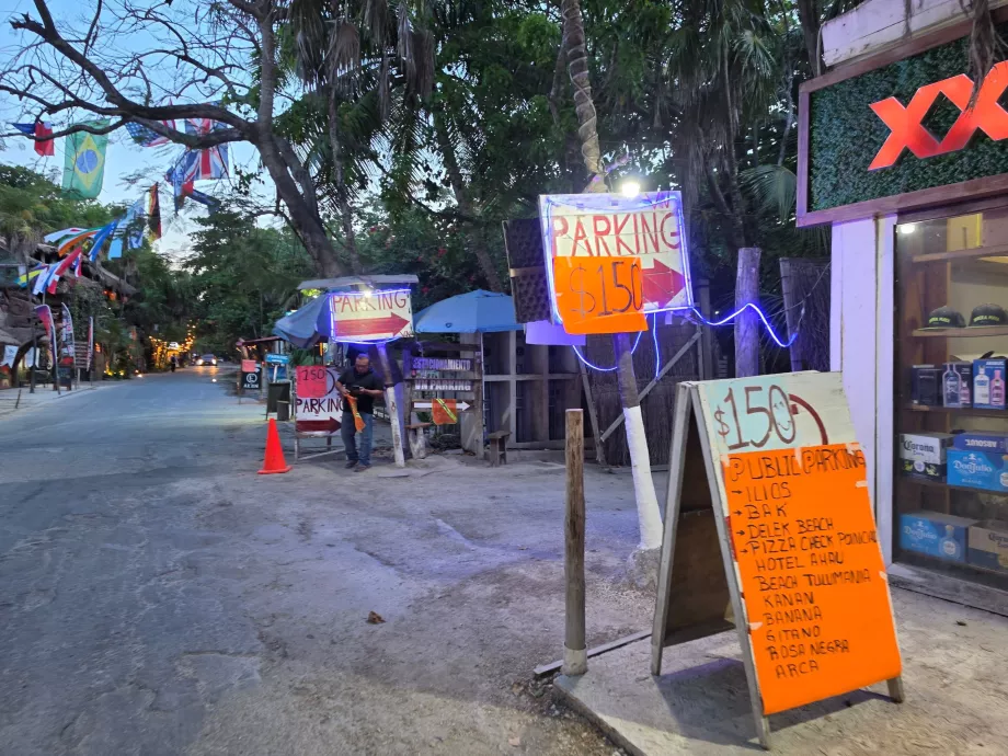 Parkering i Tulum