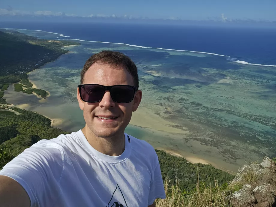 Jag på toppen av Le Morne
